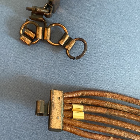 Vintage A. Ravid NY Copper and Leather Belt size M/L - Picture 10 of 10